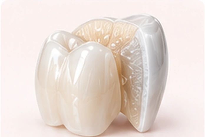 Keramische Zahnrestauration als Beispiel für dentale Werkstoffe